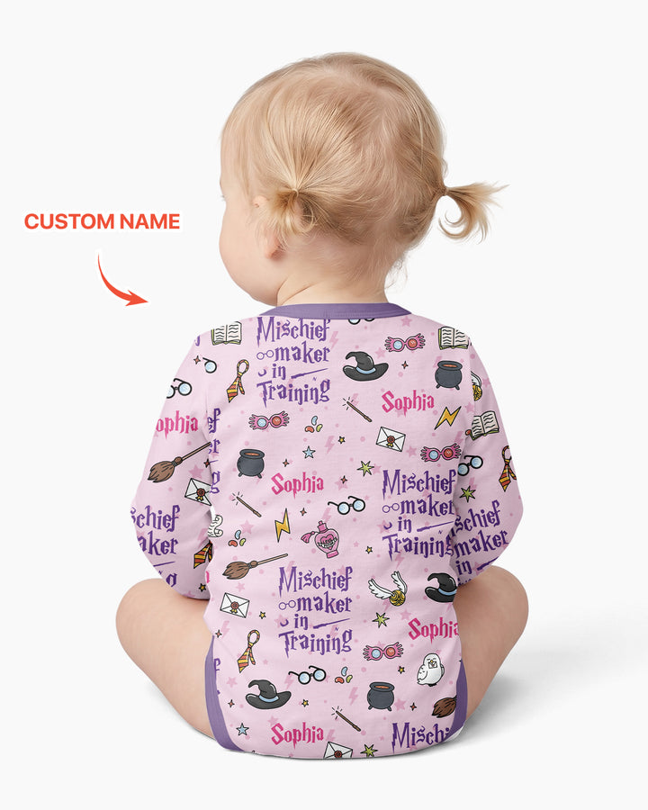 Custom Name Mischief Maker In Training Bamboo Bodysuit