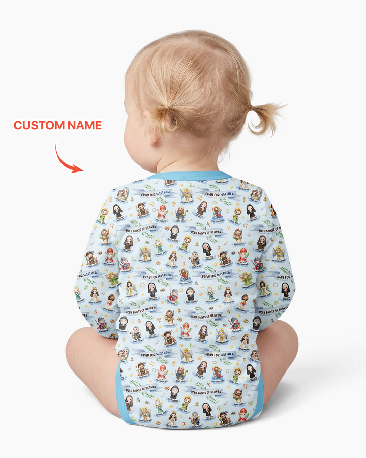 Holy Saints of Heaven Custom Name Bamboo Bodysuit