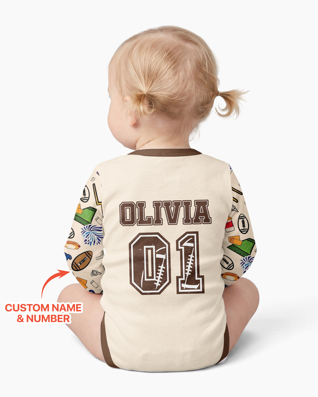 On Sundays We Watch Football With Daddy Family Matching Bamboo Bodysuit
