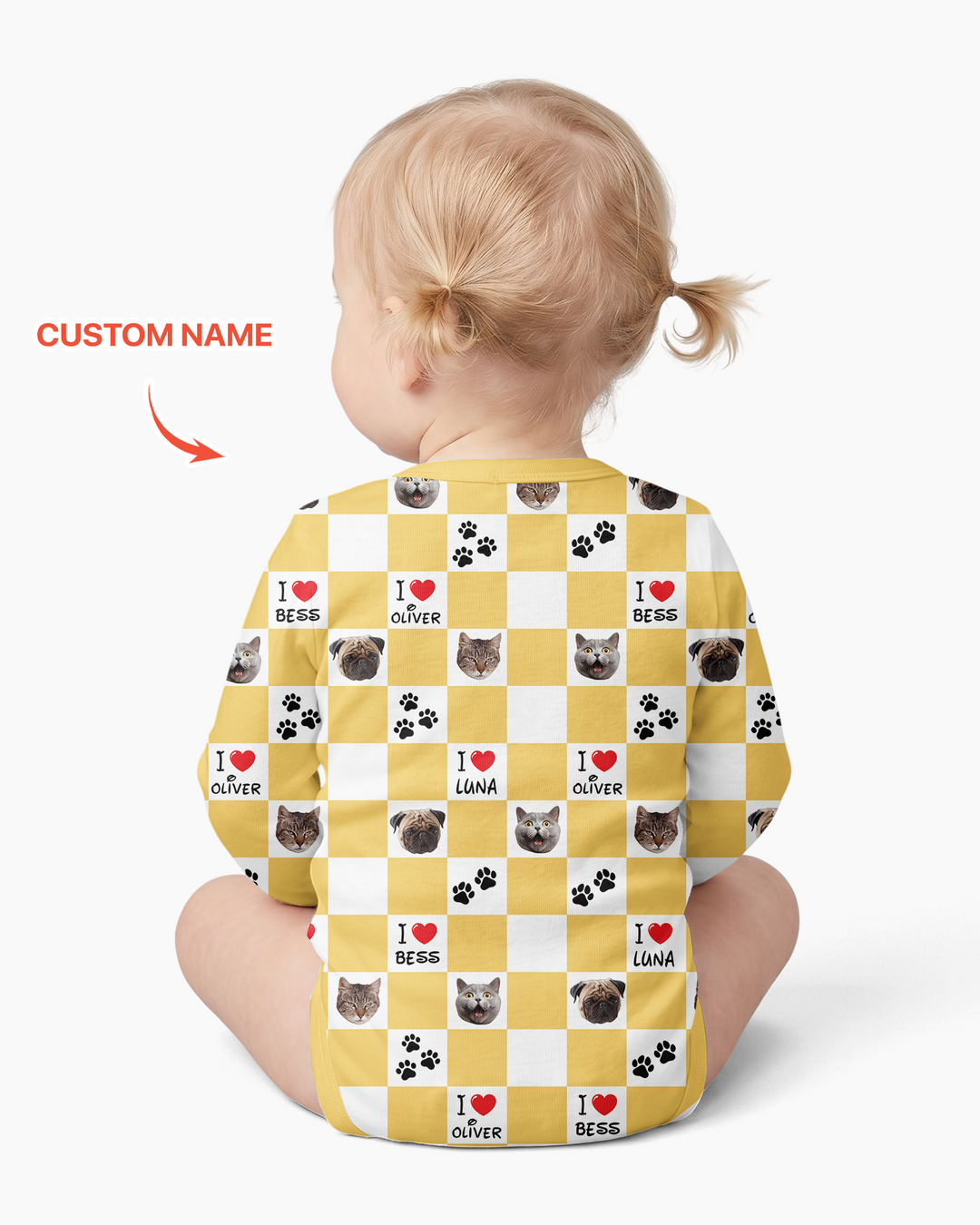 Custom Photo I Love My Best Friend Dog/Cat Bamboo Bodysuit