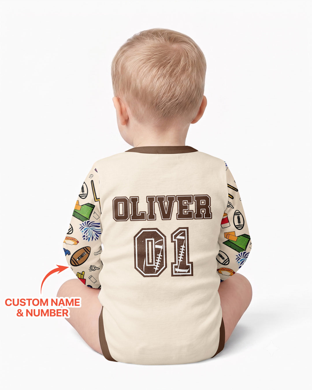 On Sundays We Watch Football With Daddy Family Matching Bamboo Bodysuit