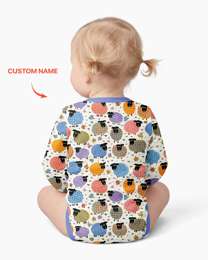 The Lost Sheep Custom Name Bamboo Bodysuit