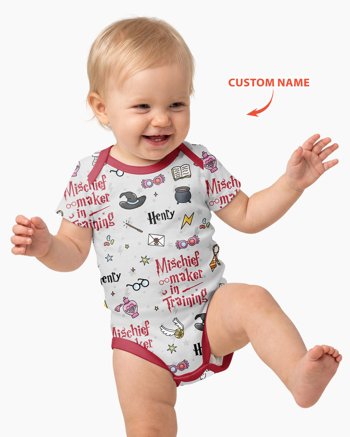 Custom Name Mischief Maker In Training Bamboo Bodysuit