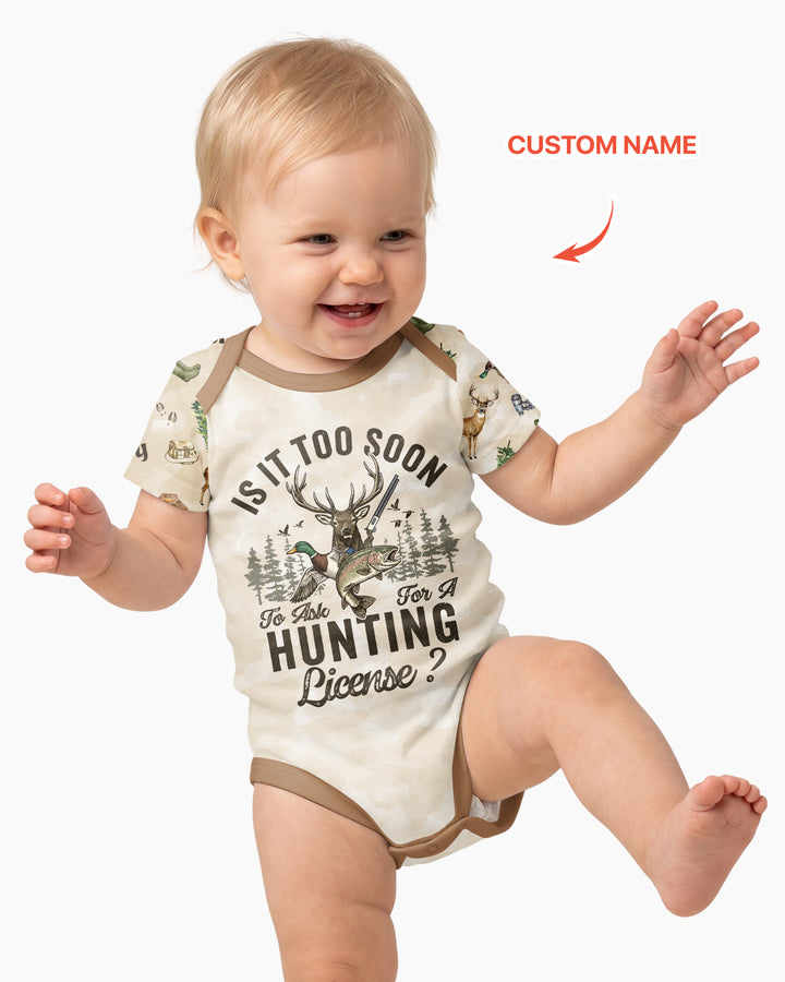 Personalized Funny Hunting  Bamboo Bodysuit