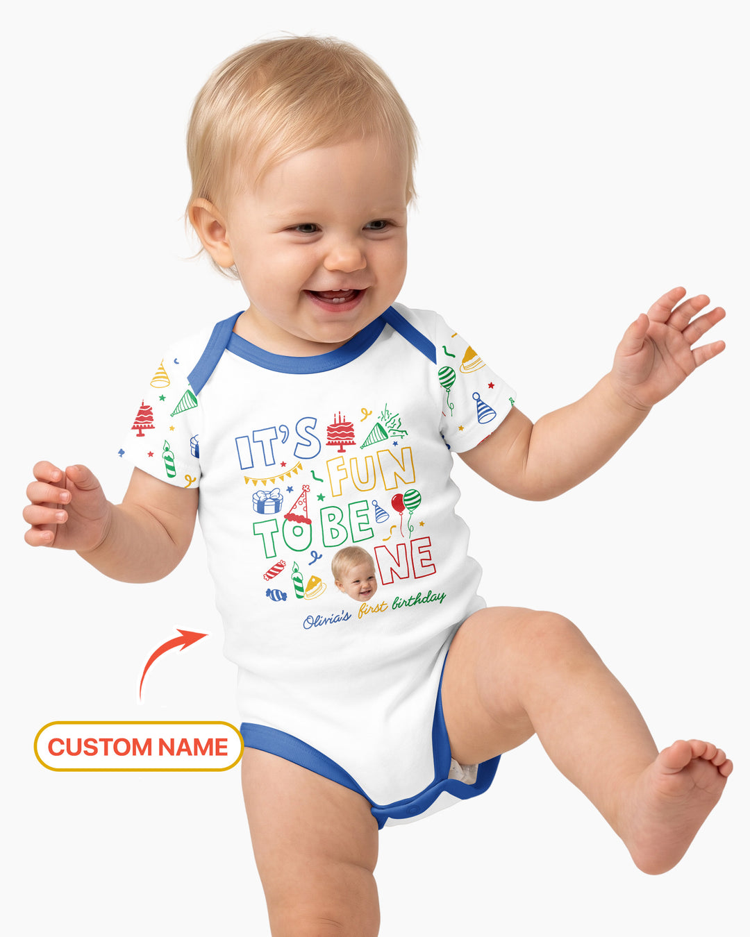 Custom Photo It's Fun To Be One Bamboo Bodysuit