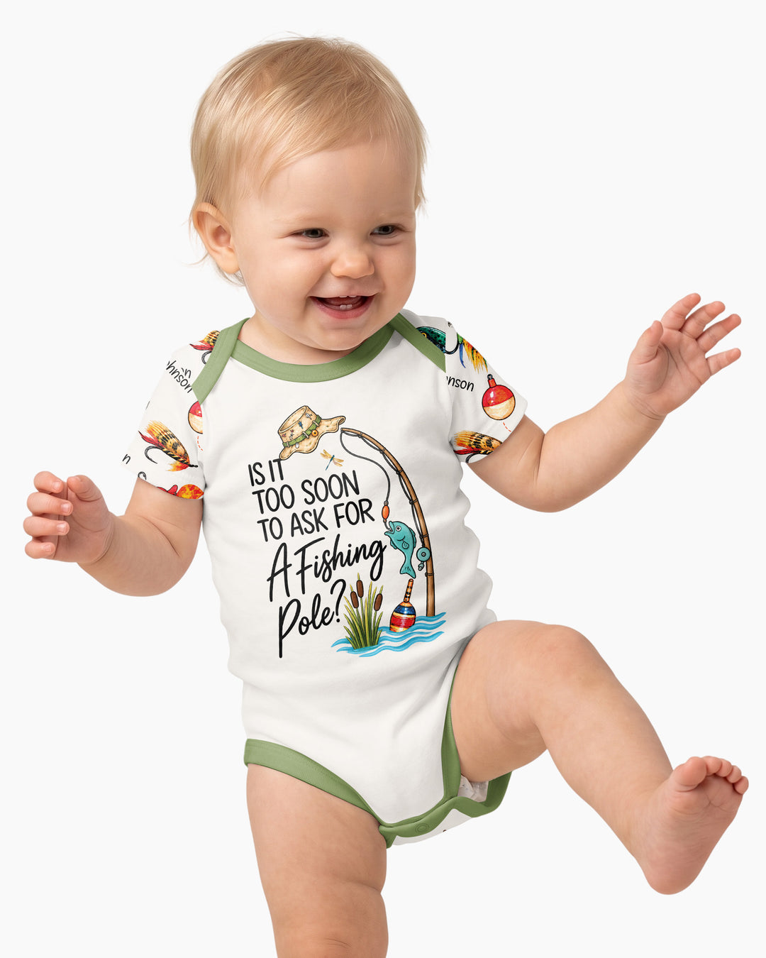 Custom Name Is It Too Soon to Ask for a Fishing Pole Bamboo Bodysuit
