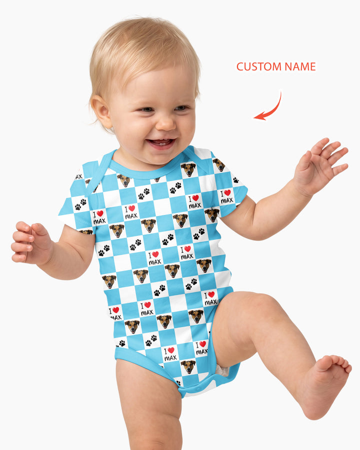 Custom Photo I Love My Best Friend Dog/Cat Bamboo Bodysuit
