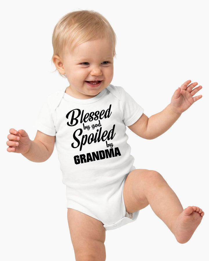 Blessed By God, Spoiled By Grandma Bamboo Bodysuit
