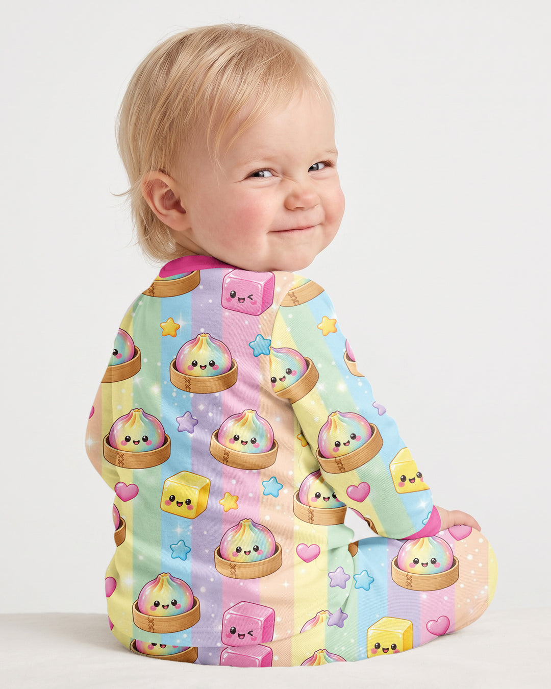 Rainbow Squishy Dreams Bamboo Two Piece Long Sleeve Pajama Set