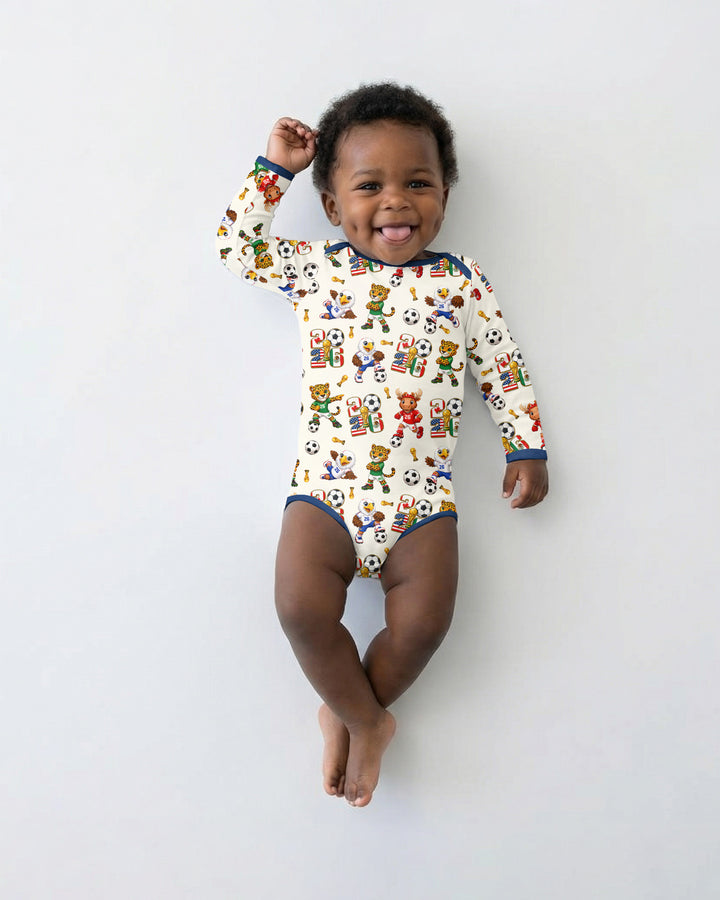 Cute Soccer Mascots USA CAN MEX Bamboo Bodysuit