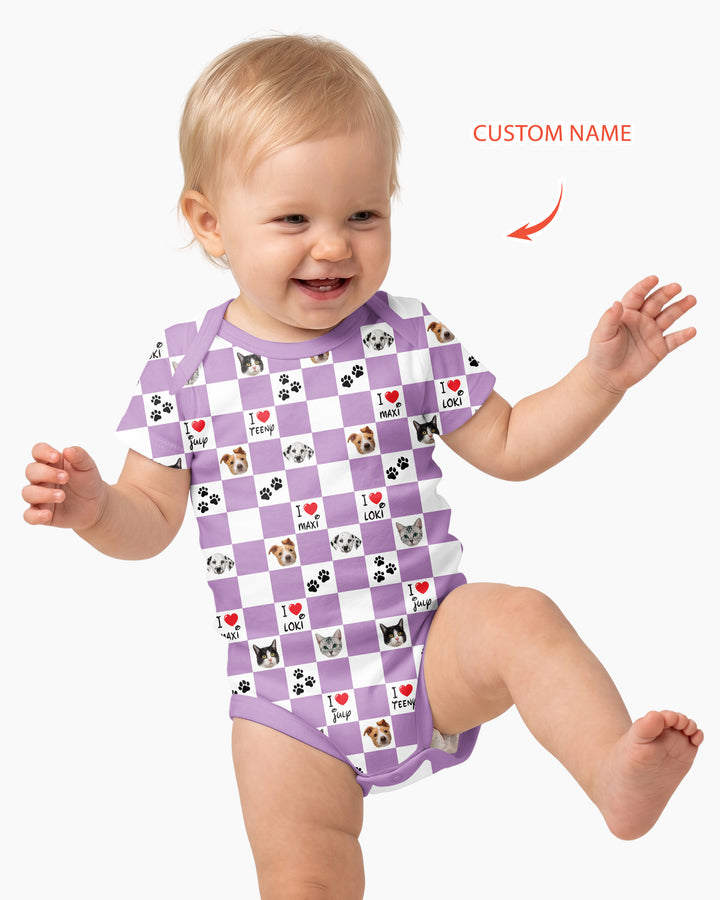 Custom Photo I Love My Best Friend Dog/Cat Bamboo Bodysuit