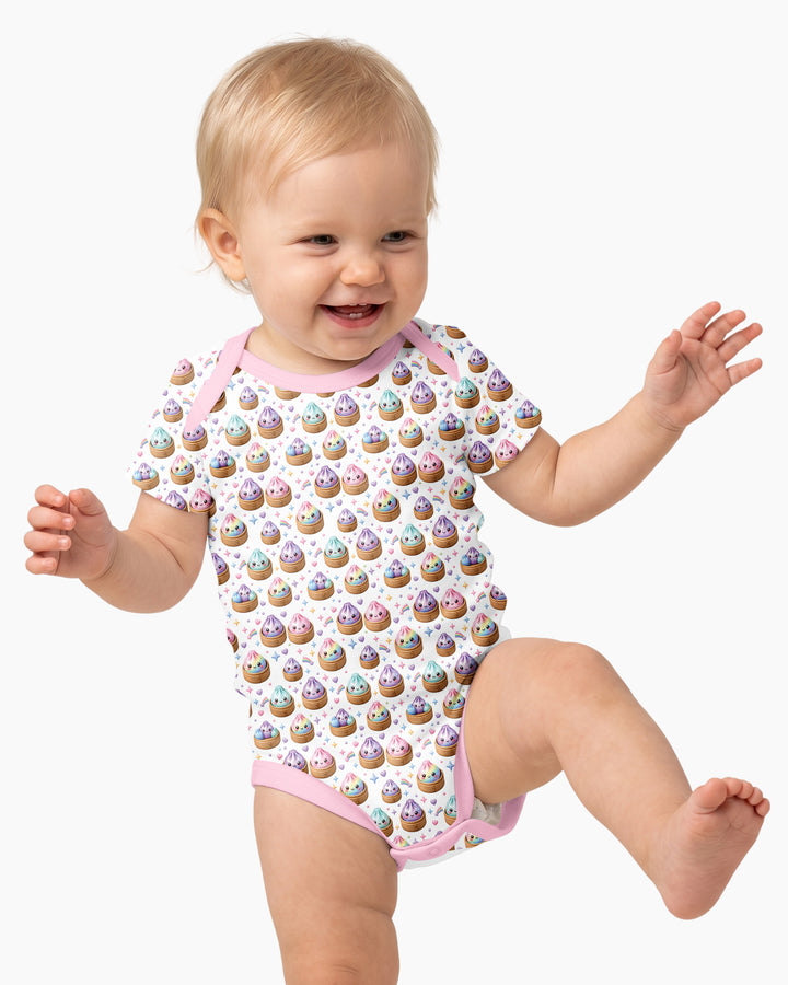Cute Glitter Dumpling Bamboo Bodysuit