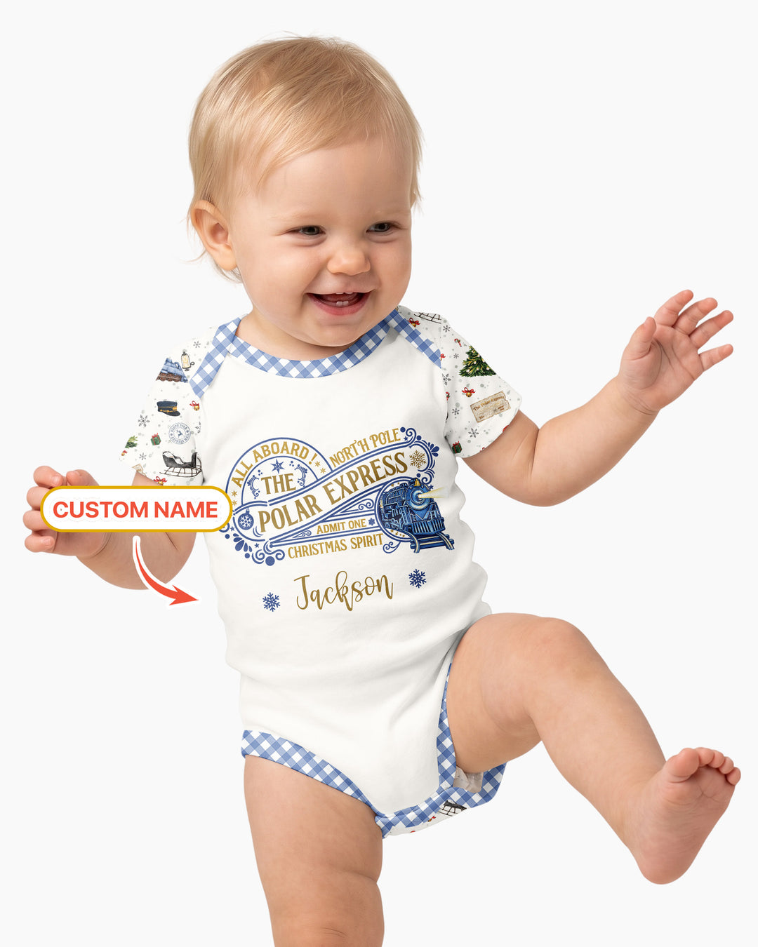 Custom Name North Pole Adventure Bamboo Bodysuit