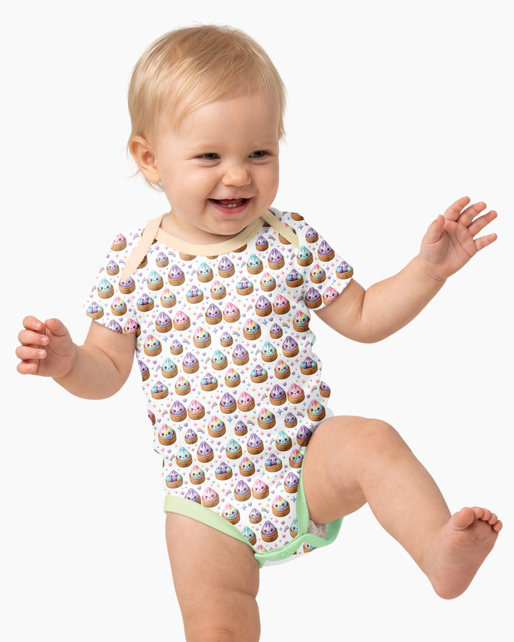 Cute Glitter Dumpling Bamboo Bodysuit