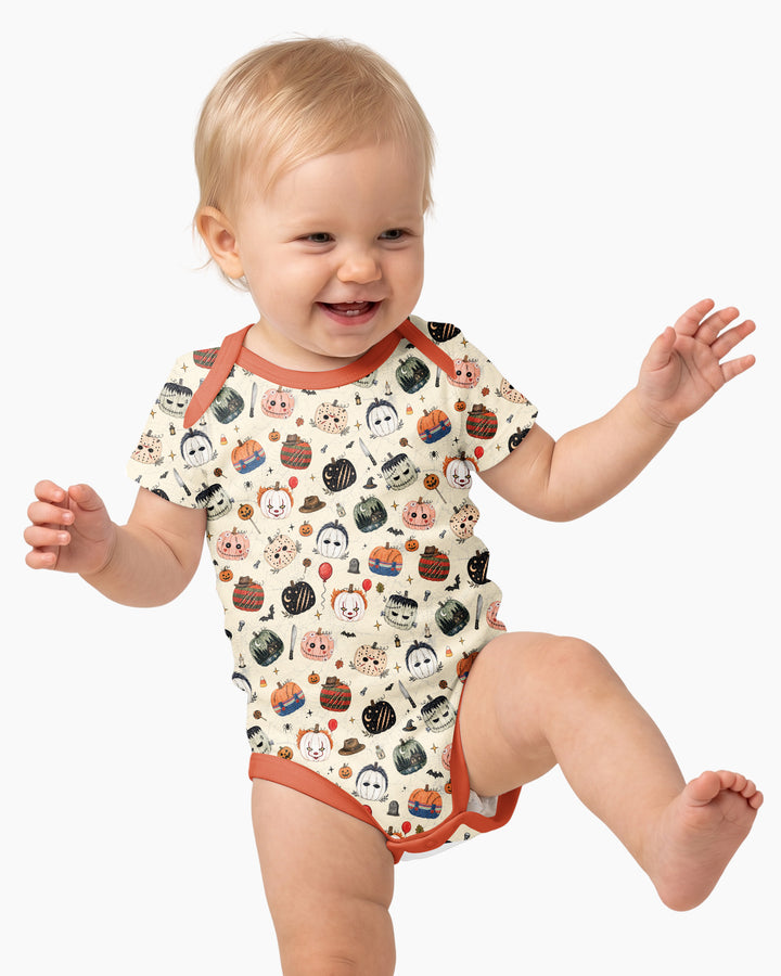 Horror Movie Pumpkins Bamboo Bodysuit