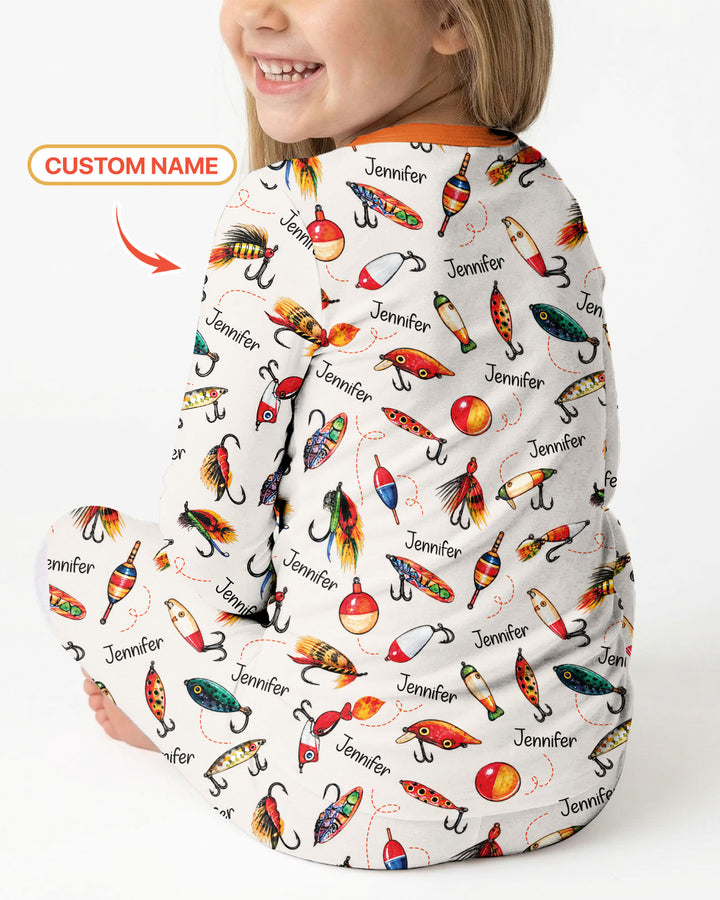 Custom Name Is It Too Soon to Ask for a Fishing Pole Bamboo Two Piece Long Sleeve Pajama Set