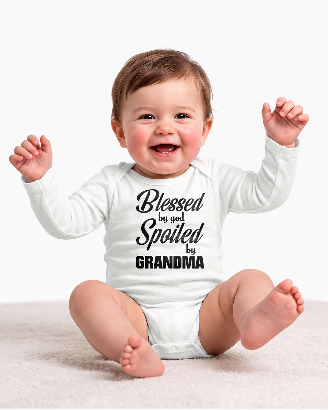 Blessed By God, Spoiled By Grandma Bamboo Bodysuit