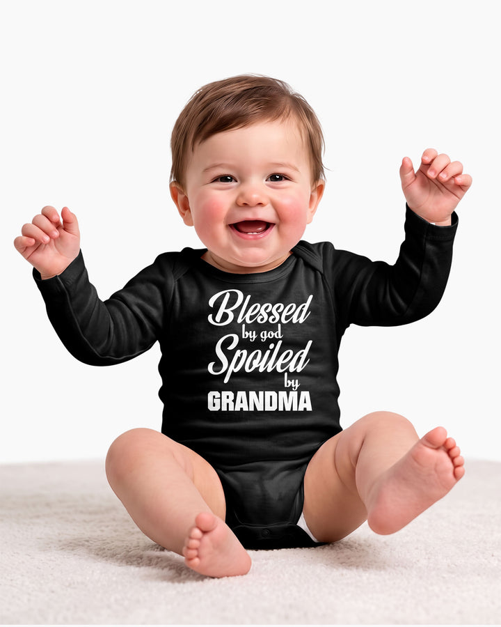 Blessed By God, Spoiled By Grandma Bamboo Bodysuit
