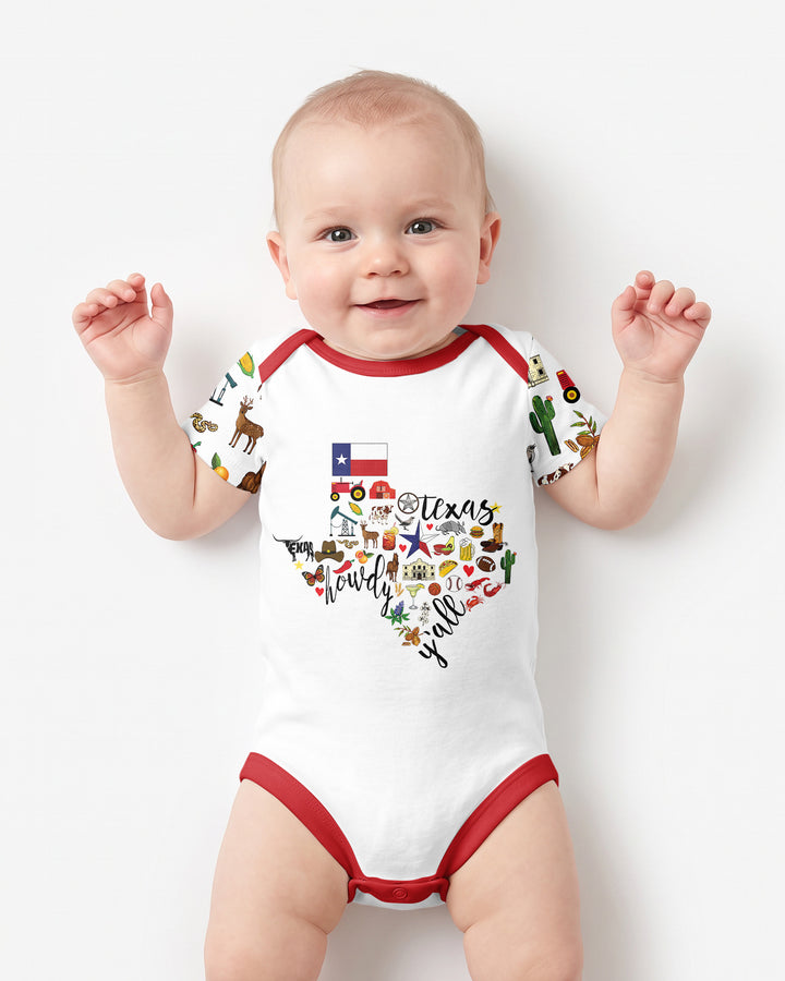 Texas Map  Bamboo Bodysuit