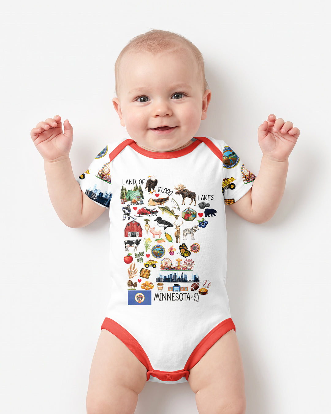 Minnesota Lover Family Matching Bamboo Bodysuit