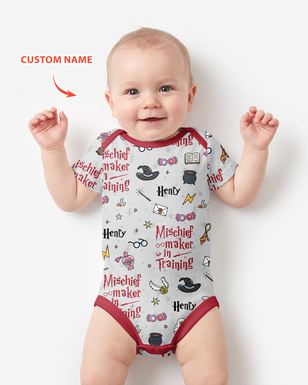 Custom Name Mischief Maker In Training Bamboo Bodysuit