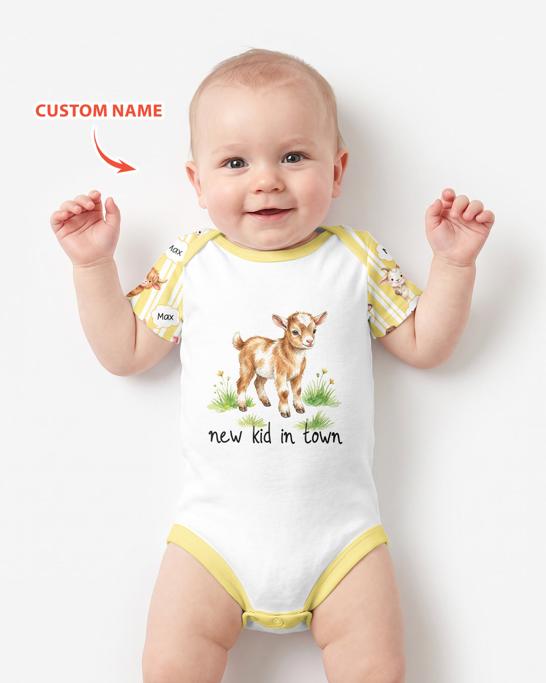 New Kid in Town Custom Name Bamboo Bodysuit