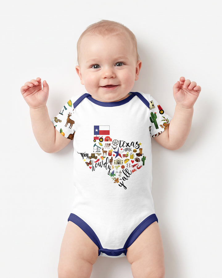 Texas Map  Bamboo Bodysuit