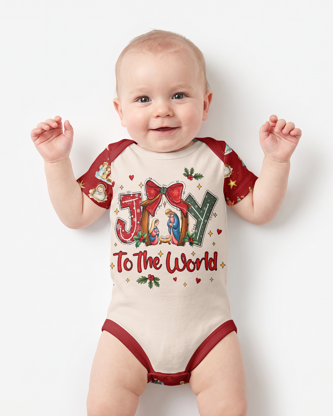 Nativity Joy To The World Bamboo Bodysuit