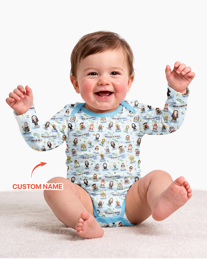 Holy Saints of Heaven Custom Name Bamboo Bodysuit