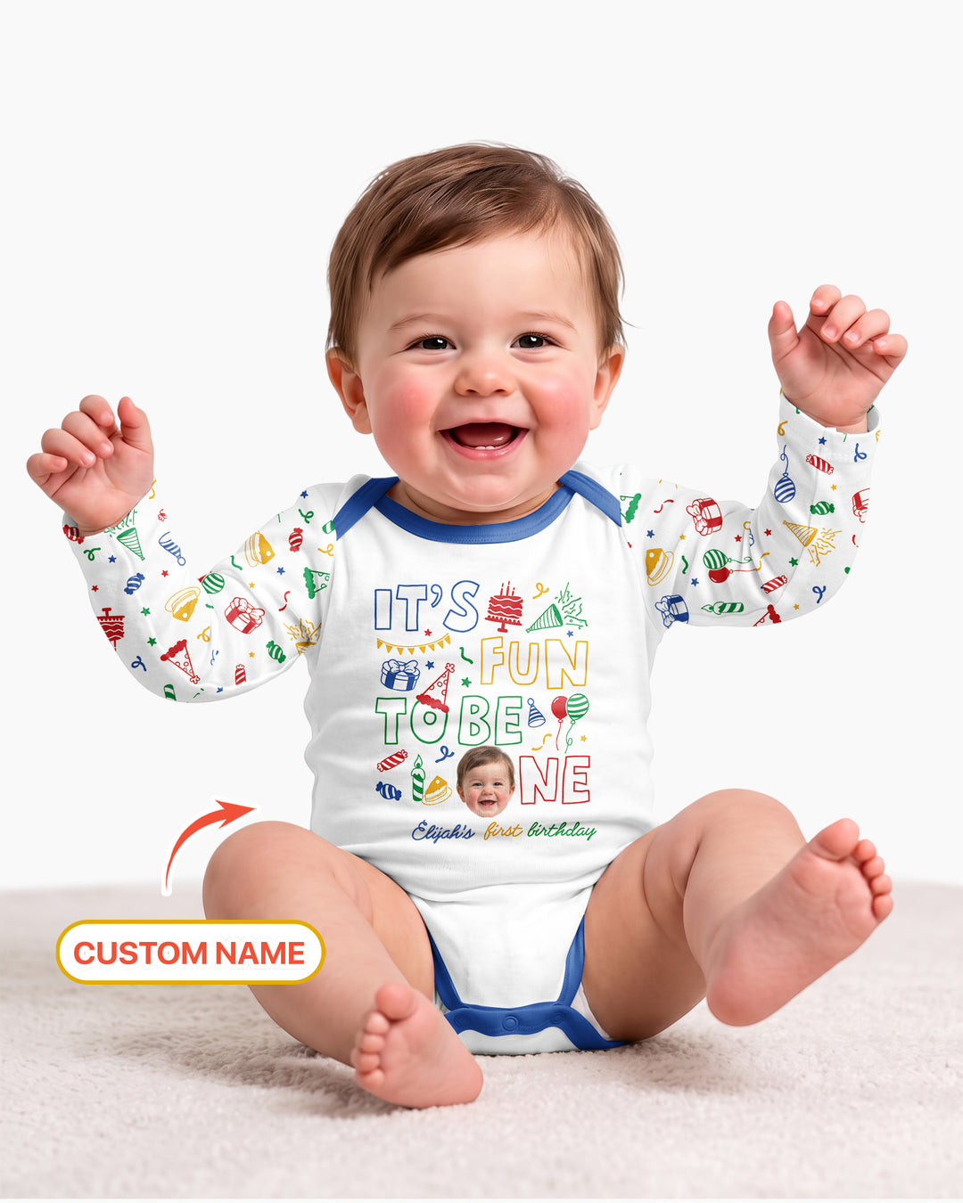 Custom Photo It's Fun To Be One Bamboo Bodysuit