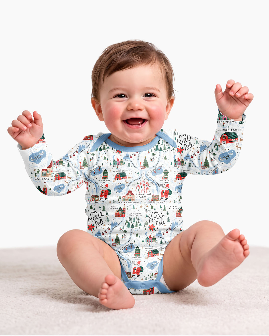The North Pole Map Bamboo Bodysuit