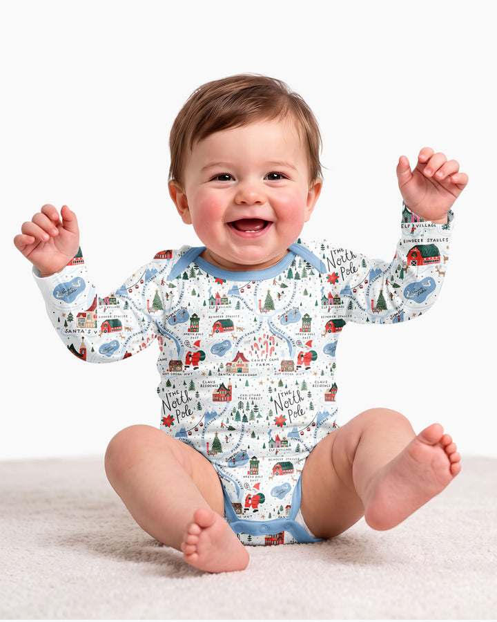 The North Pole Map Bamboo Bodysuit