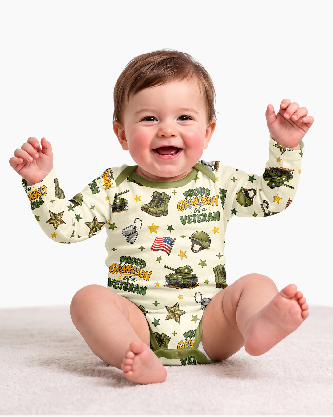 Proud Grandchild Of A Veteran Bamboo Bodysuit