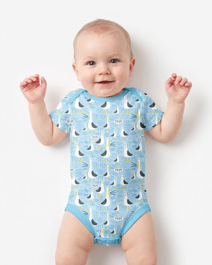 Funny Seagull MOM Bamboo Bodysuit