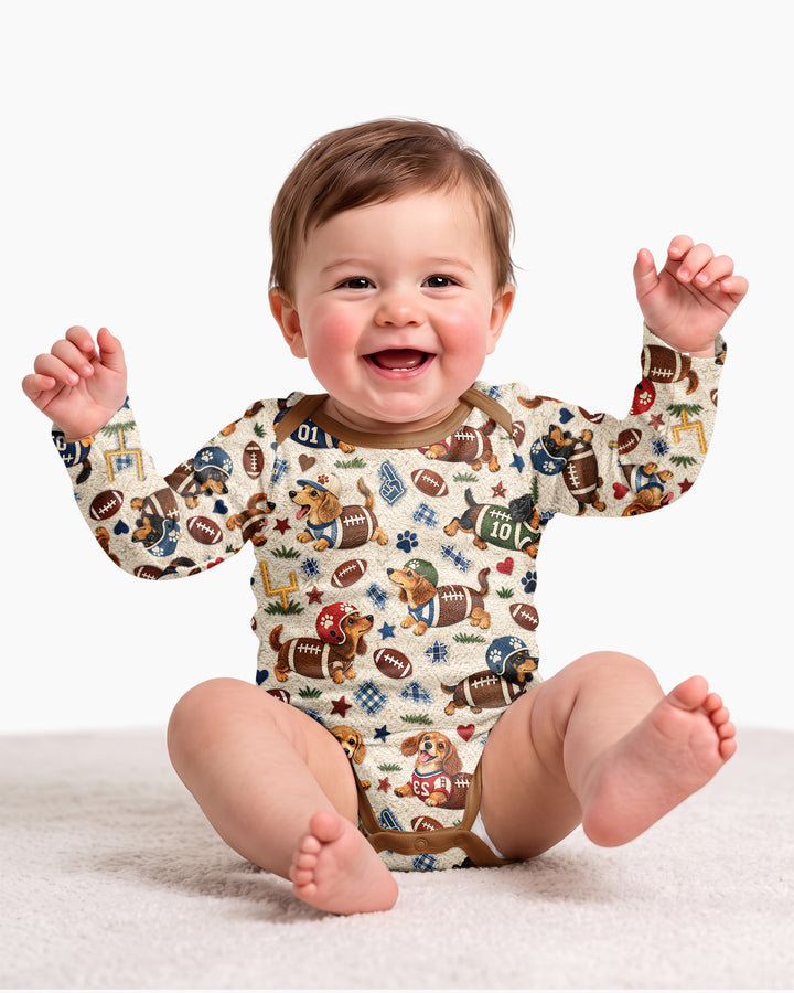 Football Doxie Squad Bamboo Bodysuit