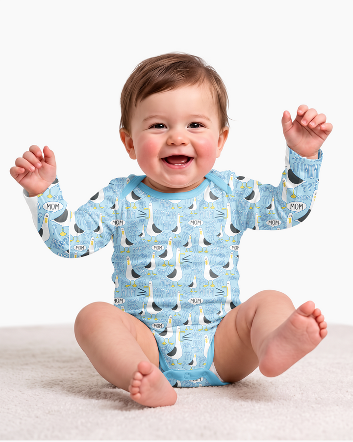 Funny Seagull MOM Bamboo Bodysuit