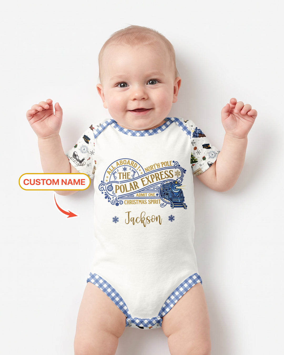 Custom Name North Pole Adventure Bamboo Bodysuit