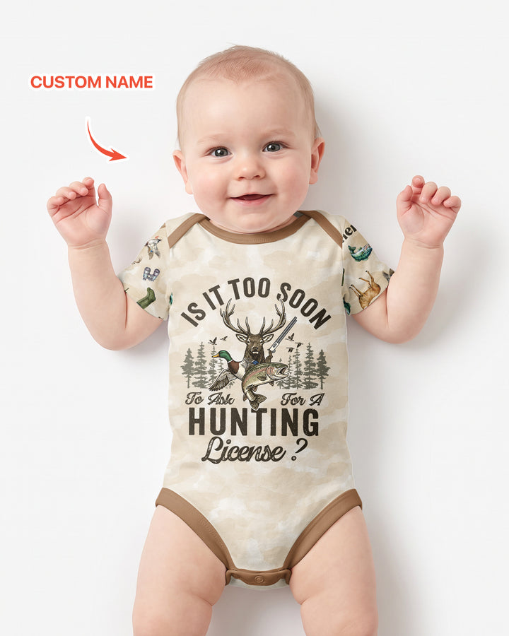Personalized Funny Hunting  Bamboo Bodysuit