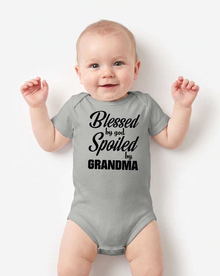 Blessed By God, Spoiled By Grandma Bamboo Bodysuit