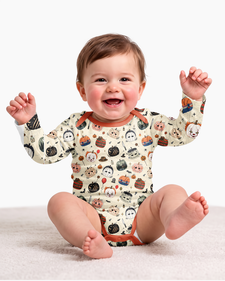 Horror Movie Pumpkins Bamboo Bodysuit