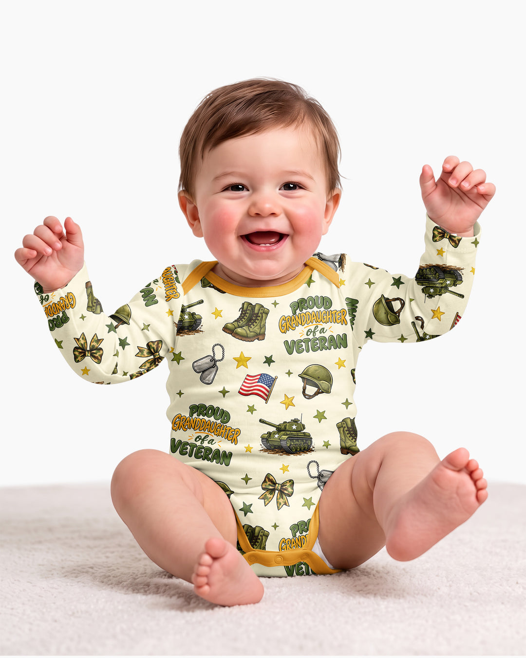 Proud Grandchild Of A Veteran Bamboo Bodysuit