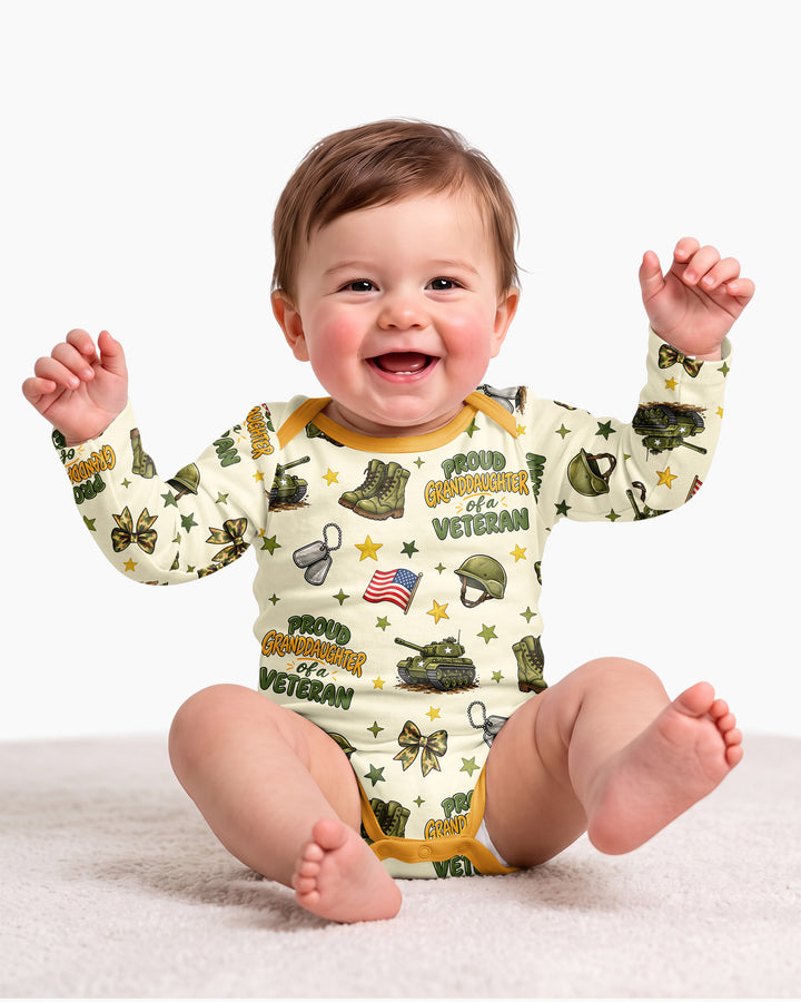 Proud Grandchild Of A Veteran Bamboo Bodysuit