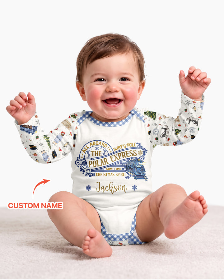 Custom Name North Pole Adventure Bamboo Bodysuit