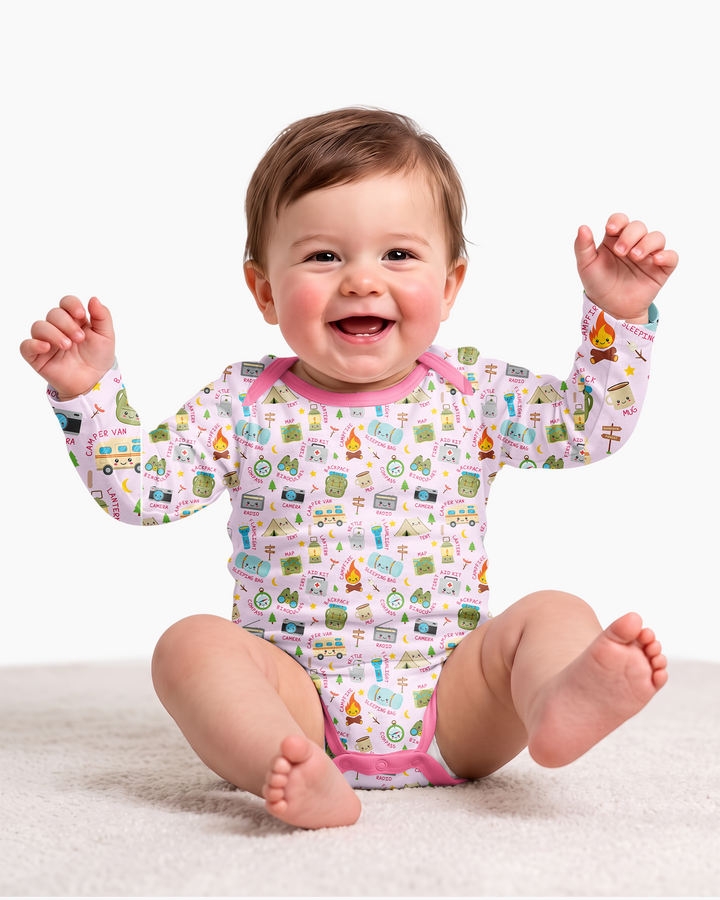 Little Camp Adventure Family Matching Bamboo Bodysuit