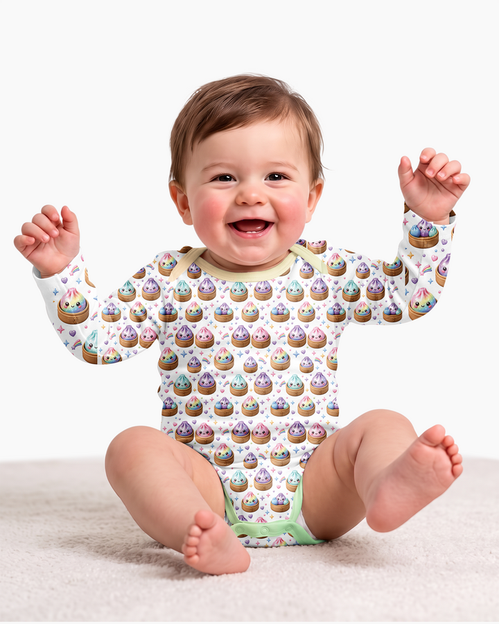 Cute Glitter Dumpling Bamboo Bodysuit