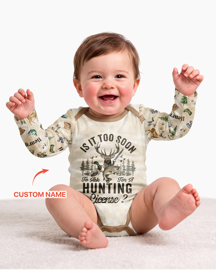 Personalized Funny Hunting  Bamboo Bodysuit