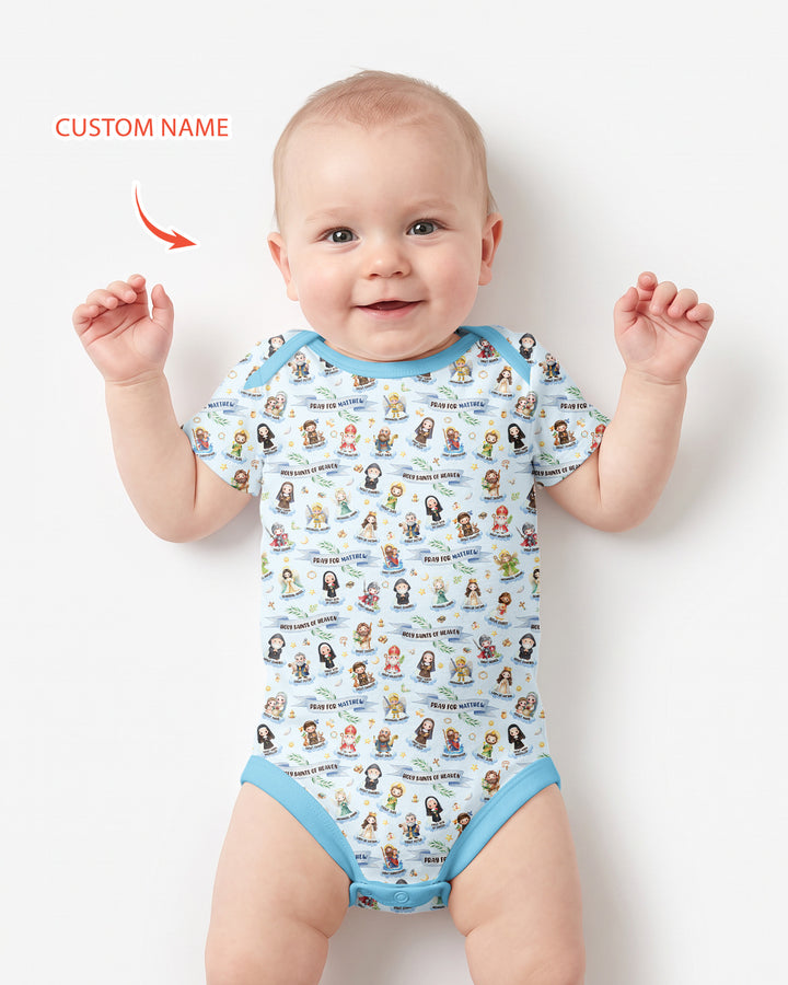 Holy Saints of Heaven Custom Name Bamboo Bodysuit