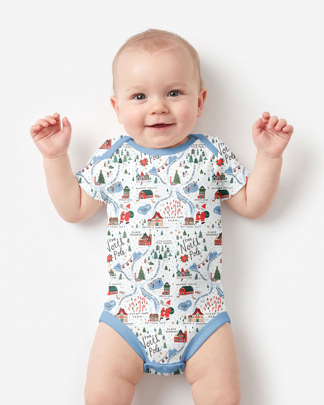 The North Pole Map Bamboo Bodysuit