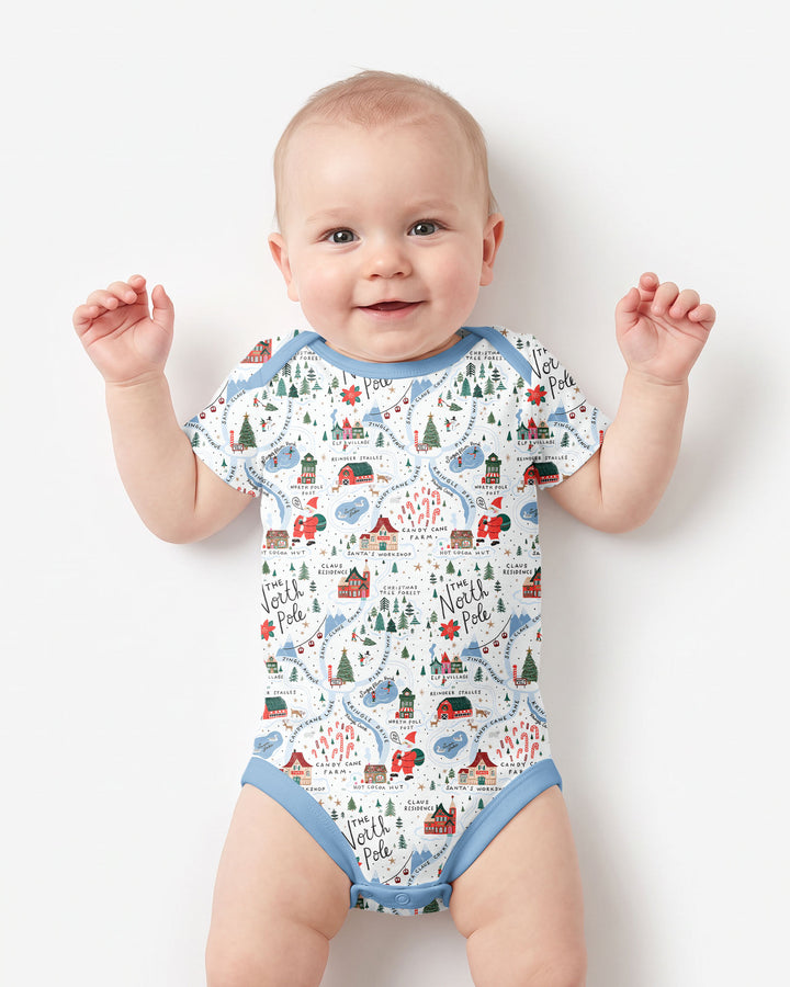 The North Pole Map Bamboo Bodysuit
