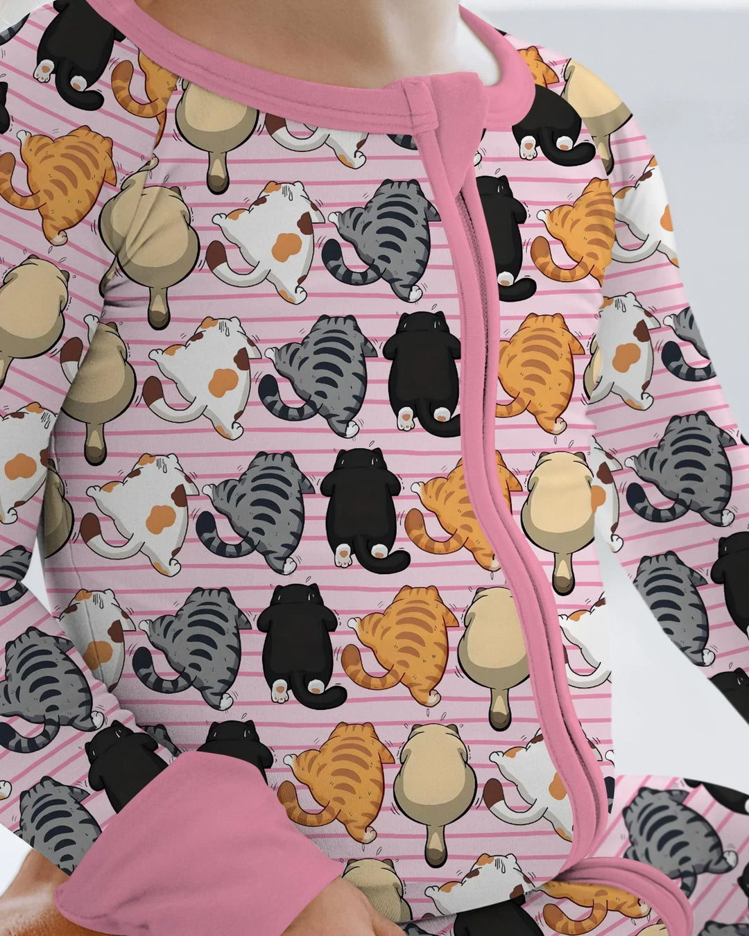 Funny Cat Butts Club Family Matching Bamboo Convertible Zippy